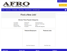 Tablet Screenshot of jobs.afro.com